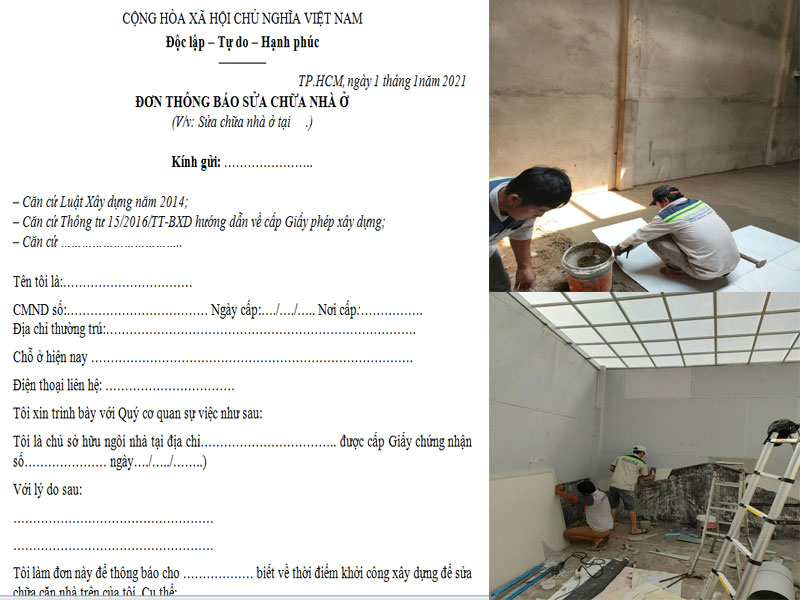 Giấy phép sửa nhà