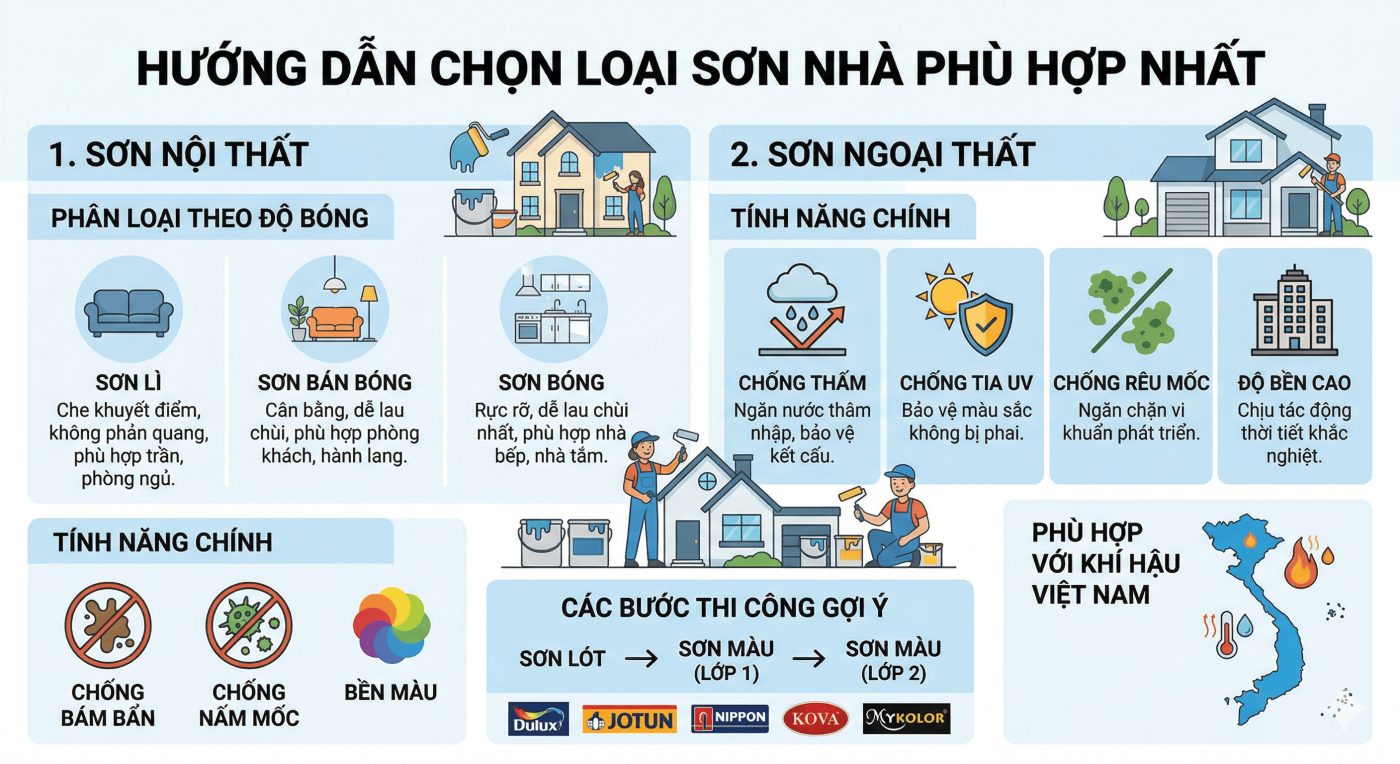 nên sơn nhà loại nào
