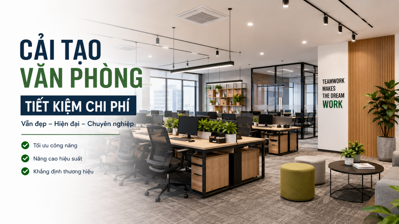 giải pháp cải tạo văn phòng tiết kiệm