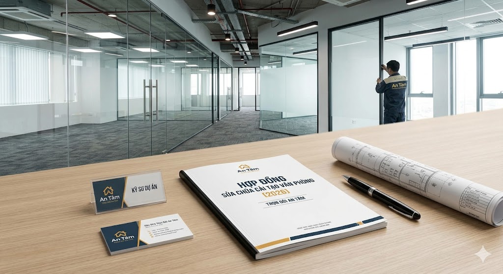 mẫu hợp đồng sửa chữa văn phòng
